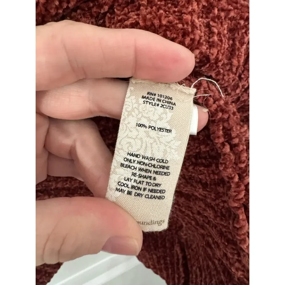 Soft Surroundings Cowl Neck Knit‎ Sweater Button Accents Size Medium